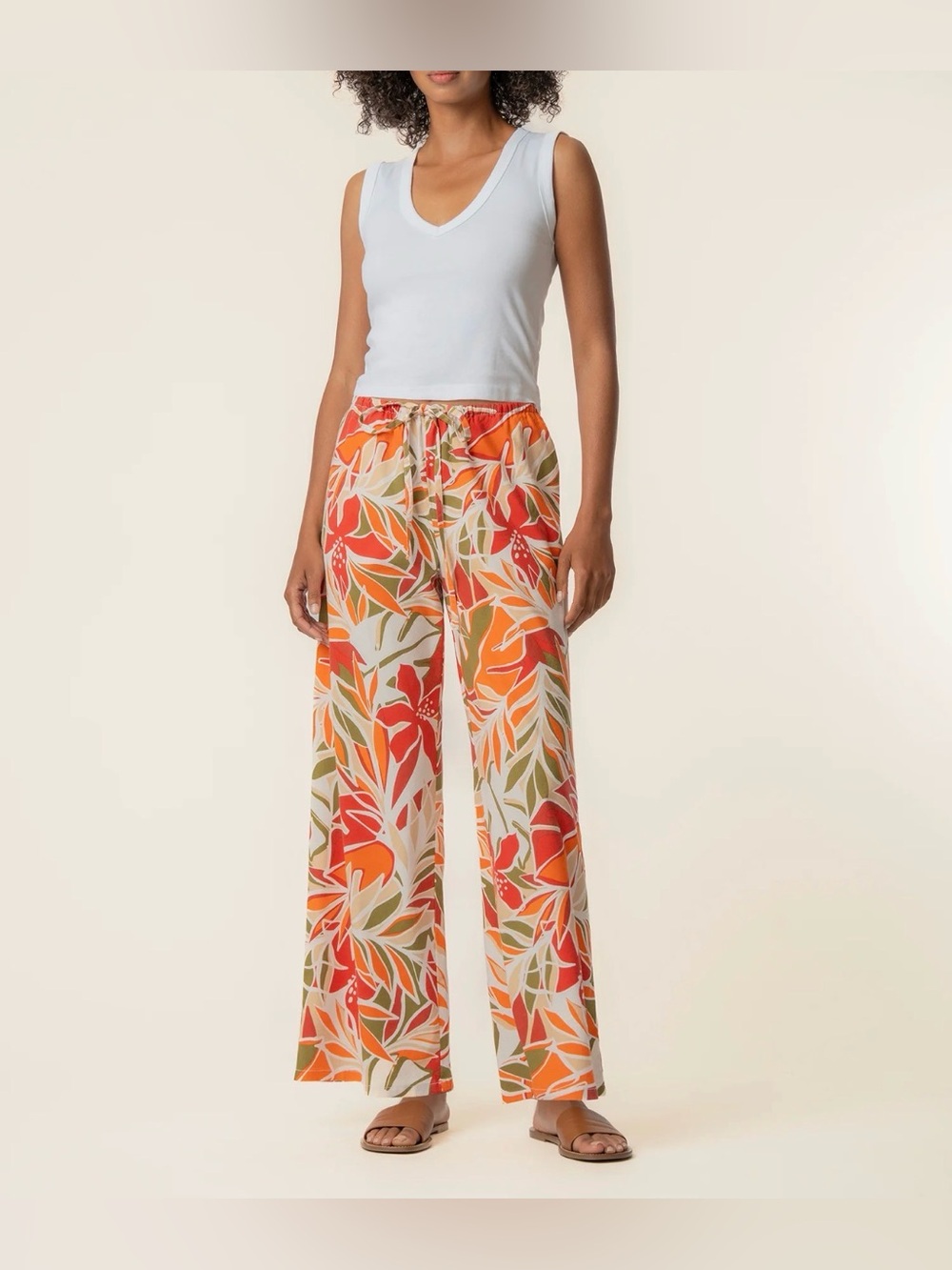 Kut From The Kloth Meg Linen Wide leg Pant, Exclusive in Red Orange- Size 0